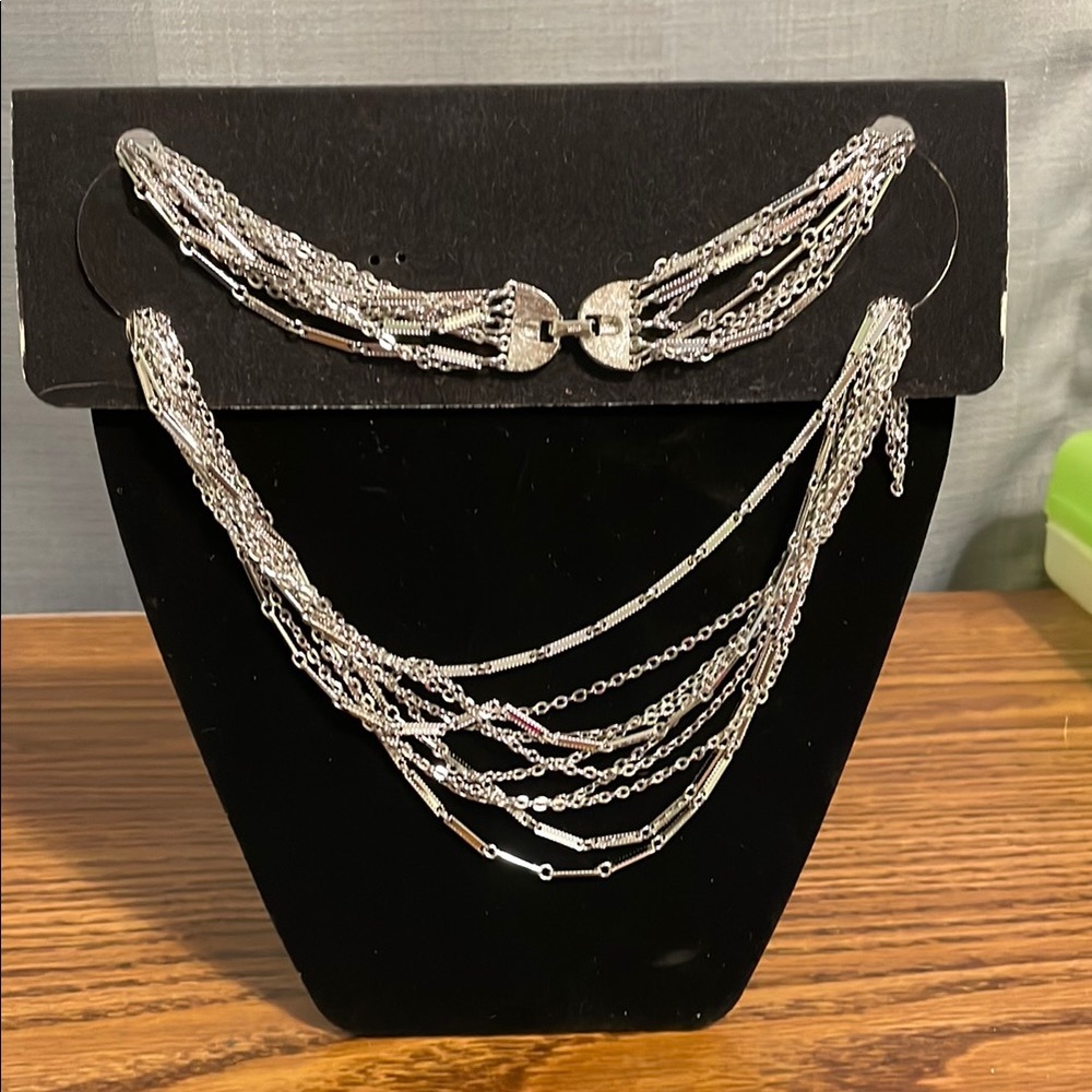 Vintage Sarah Coventry Elegant Silver Multi-Strand Necklace